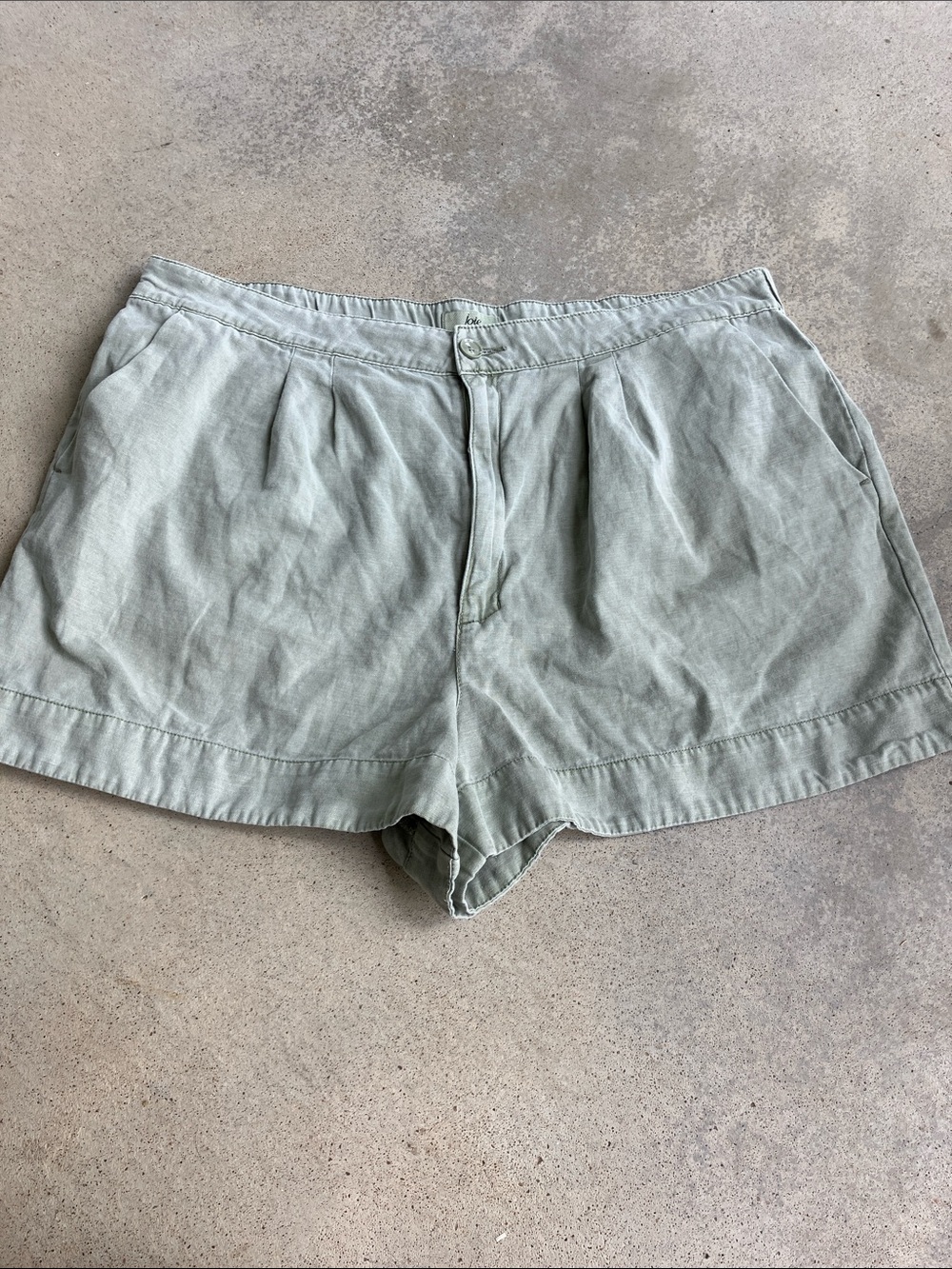 Joie Linen Blend Sage Green Shorts, XXL